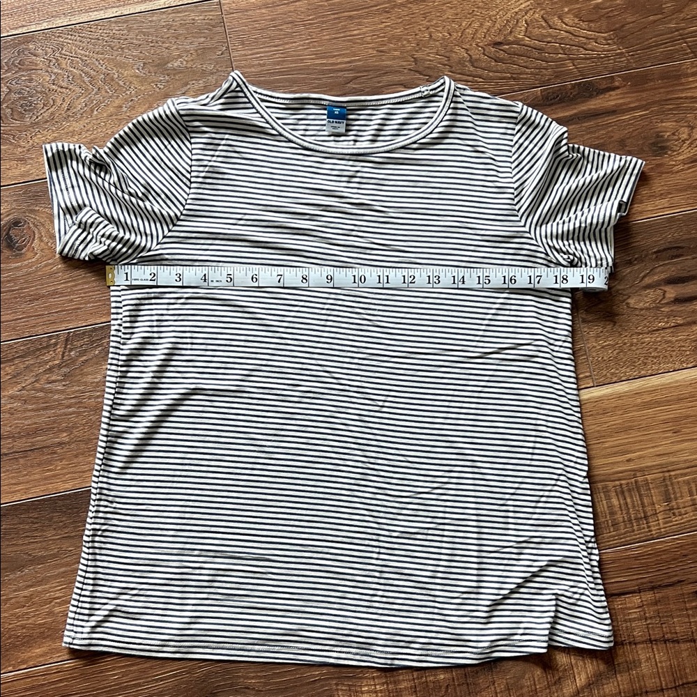 Old Navy Navy and White Striped Short Sleeve Tee - Picture 4 of 5